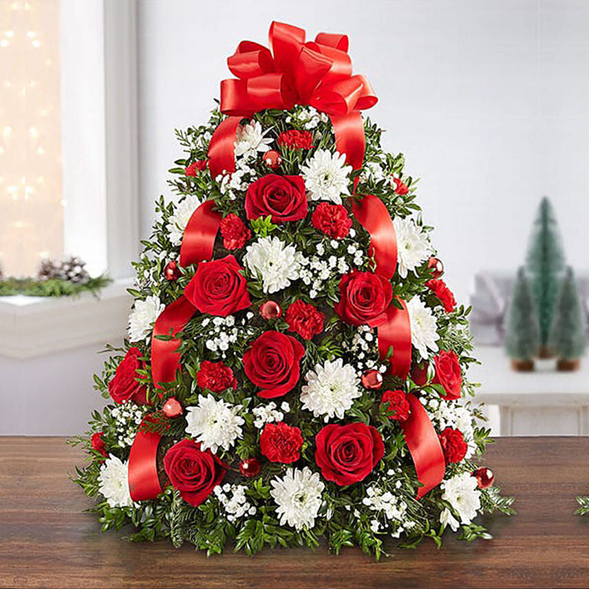 Holdiday Bliss Arrangement: Christmas Flowers