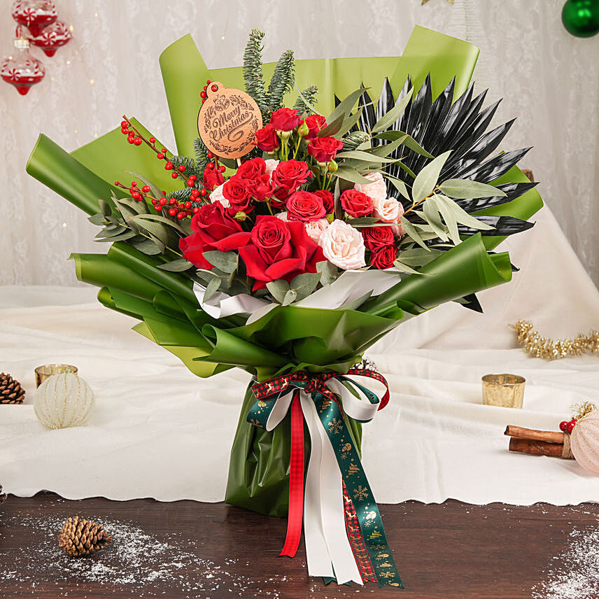Holiday Season Wishes Bouquet: Christmas Presents