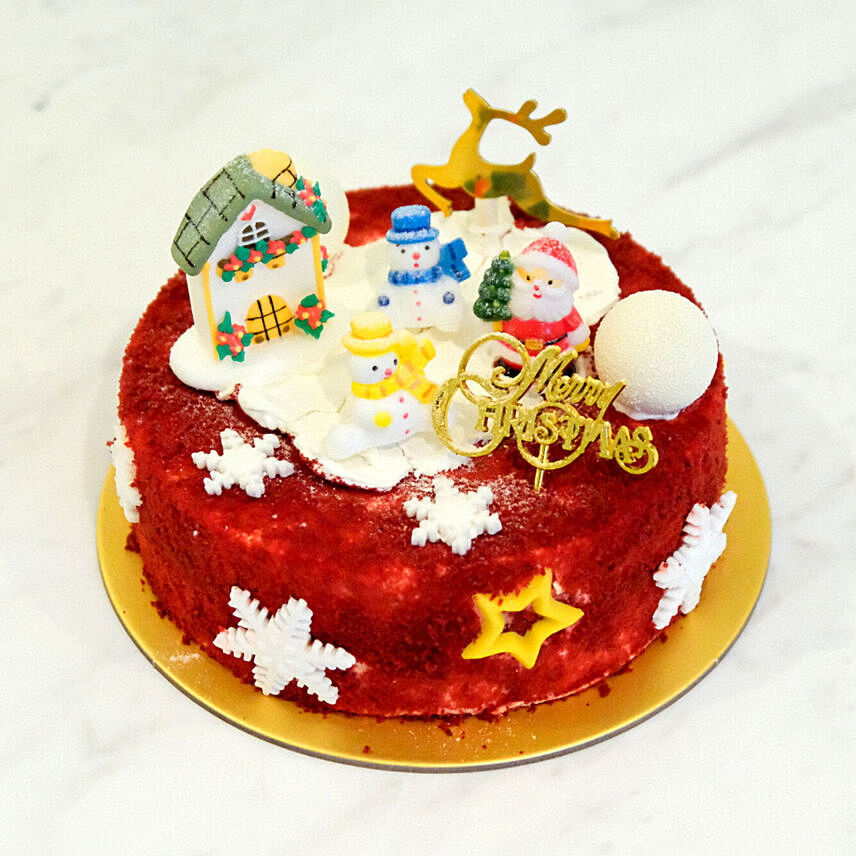 Red Santa Christmas Cake: Christmas Cakes