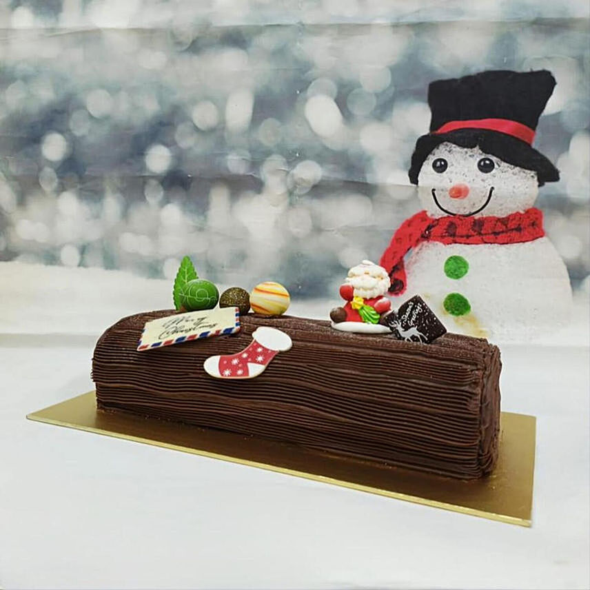 Xmas Choco coco Log Cake: Christmas Cakes