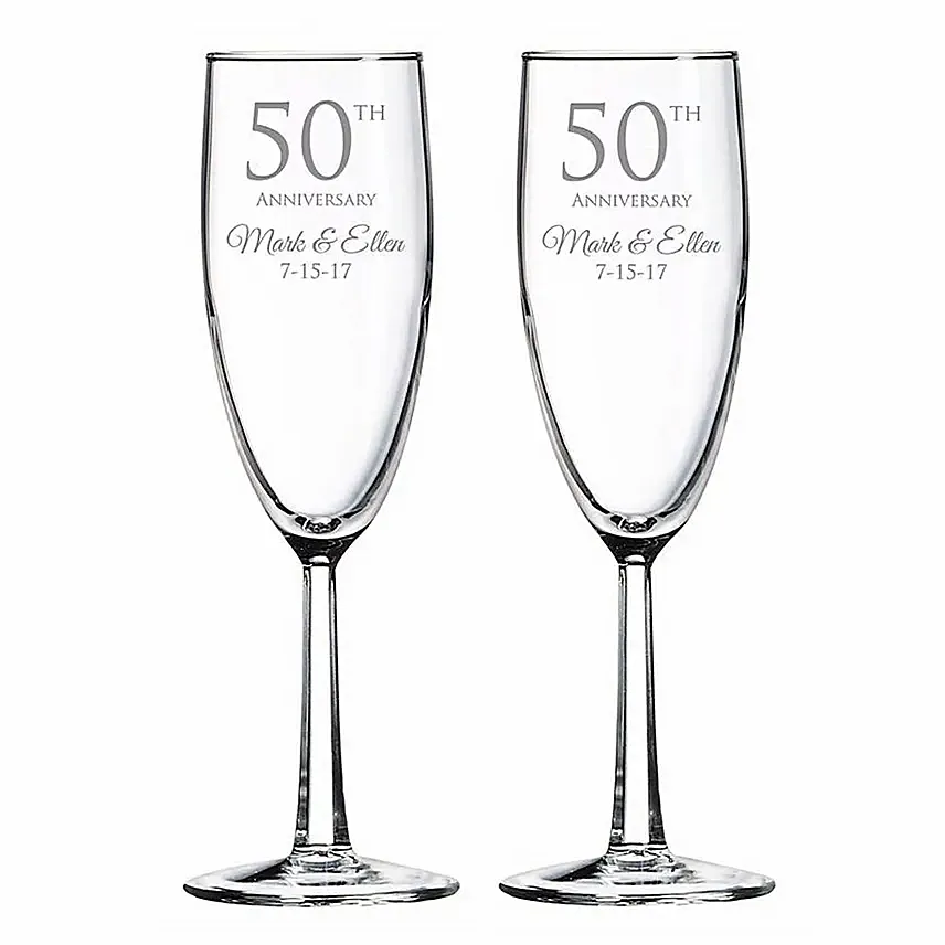 Engraved Anniversary Special Wine Glass: 