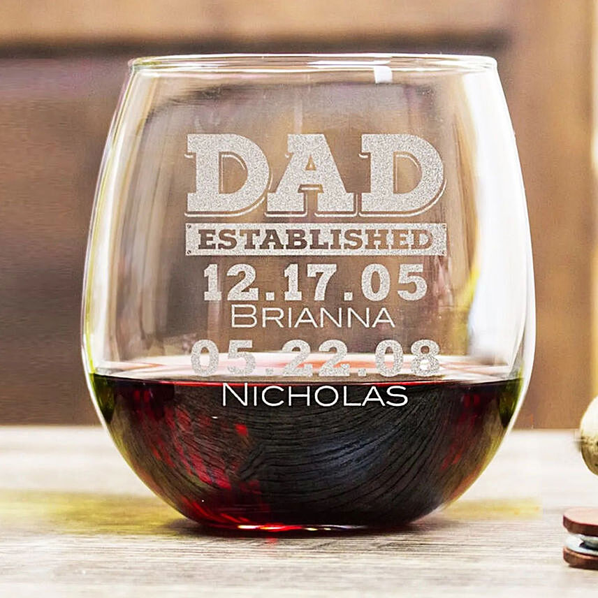 Engraved Glass For Dad: Personalised Gifts Singapore