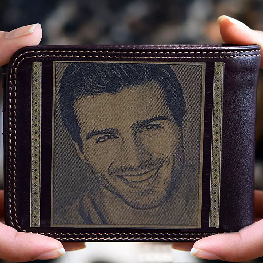 Personalised Mens Wallet With Photo: Customised Gifts For Teachers Day 