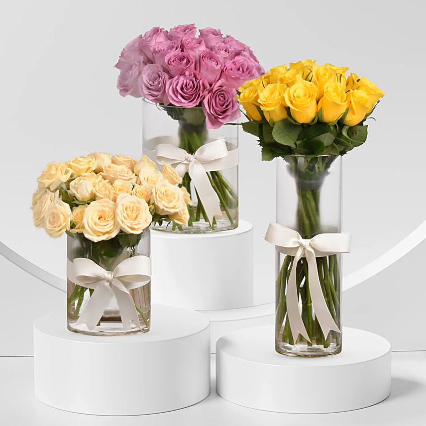 Roses Beauty Trio: New Arrival Flowers