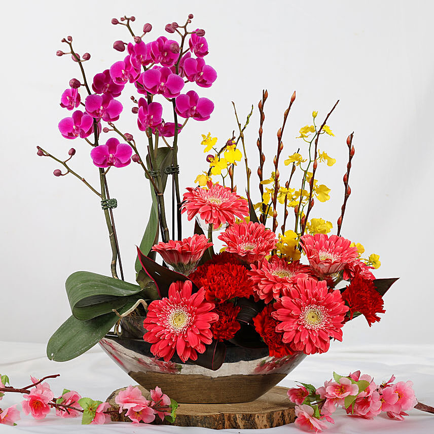 Phalenopsis and Gerberas Beauty Arrangement: CNY Flowers