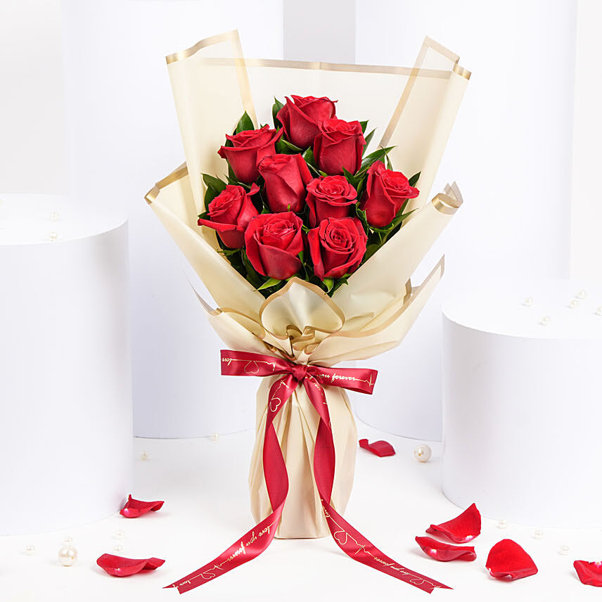 Fiery Devotion Roses: Valentine's Day Bouquet