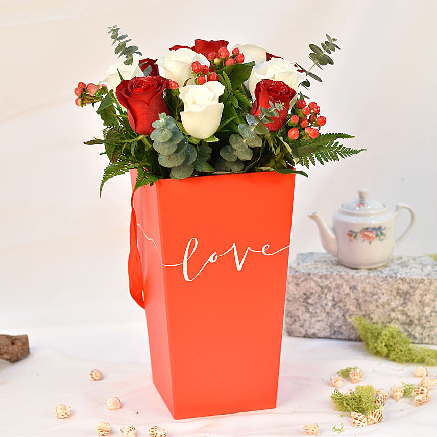 Pretty in Red Petal Ensemble: Valentines Day Gifts Singapore