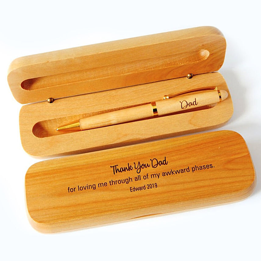 Personalised Engraved Wooden Pen For Dad: Personalised B'day Gift Ideas