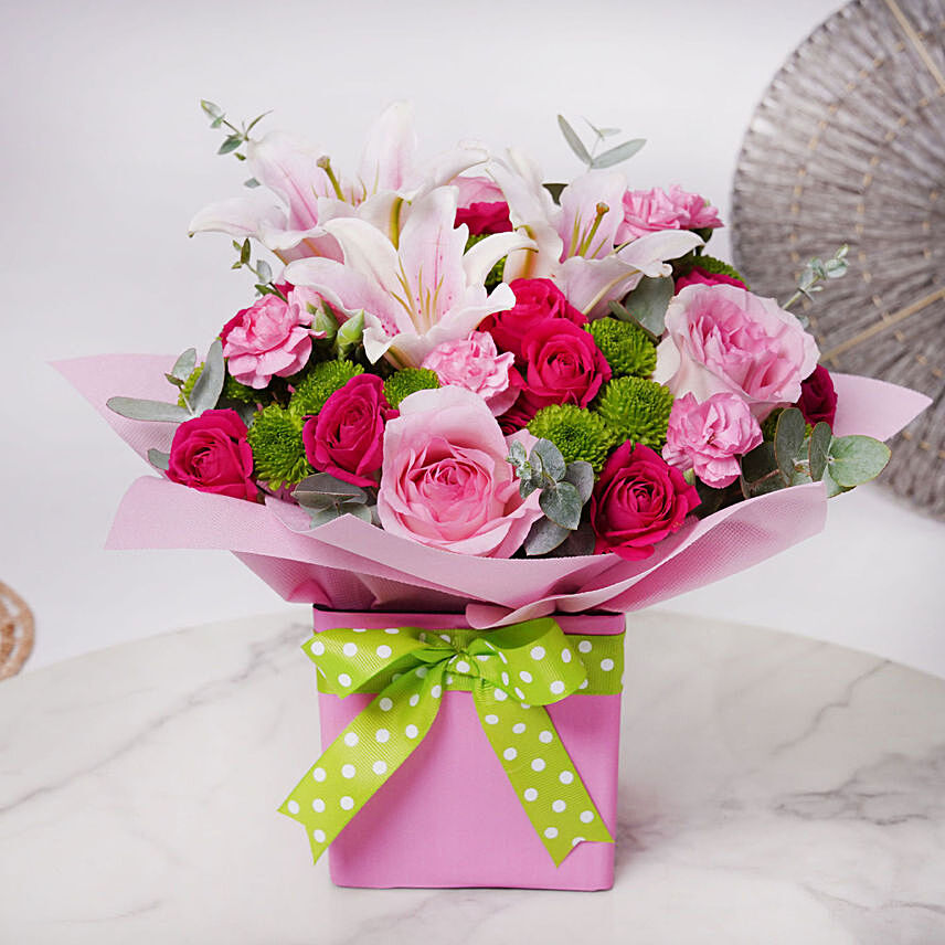 Exotic pink petals: Anniversary Flowers Singapore