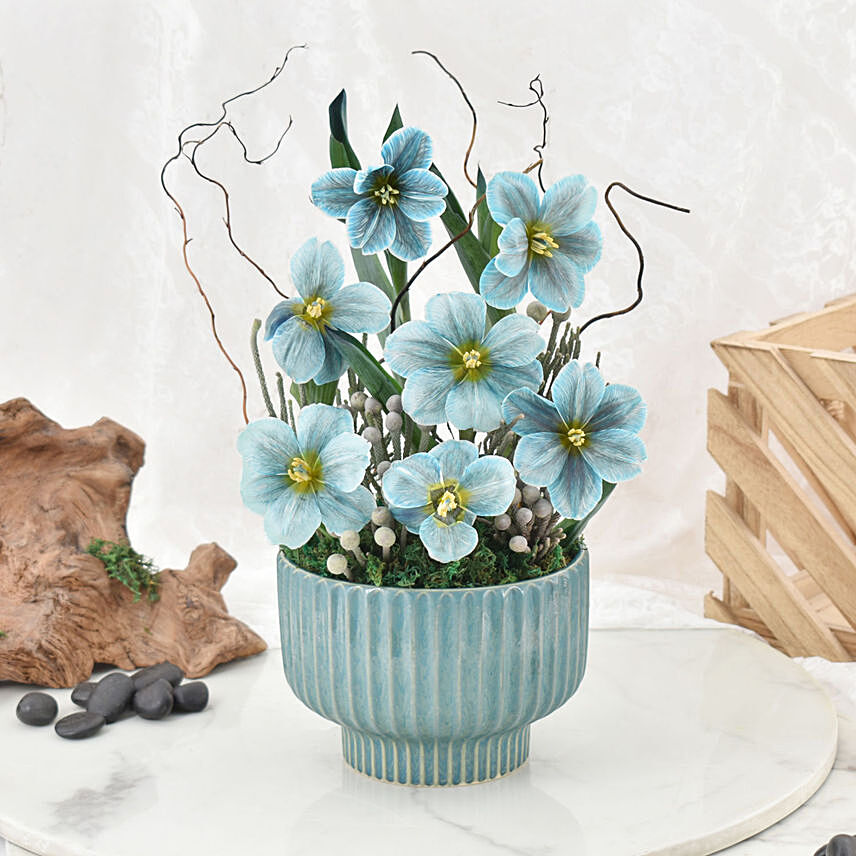 Flutters of Tulip Beauty: Blue Flowers