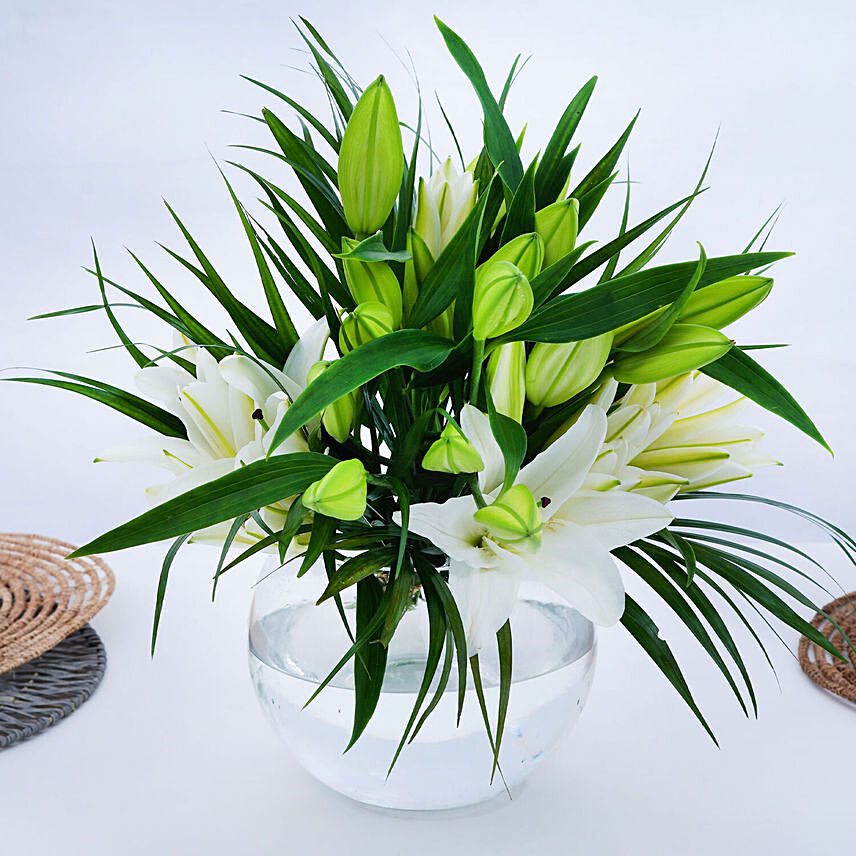 Lilies Happiness Arrangements: Same Day Delivery Gifts - Order Before 10 PM
