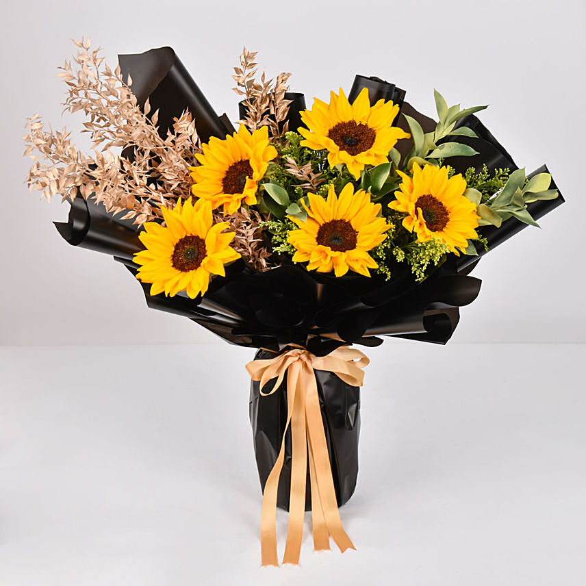 Sunflowers Grace Bouquet: Beautiful Yellow Flowers