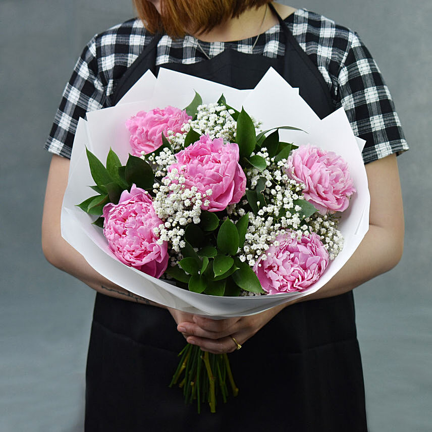 Sweet Pink Blooms: Peonies Flowers