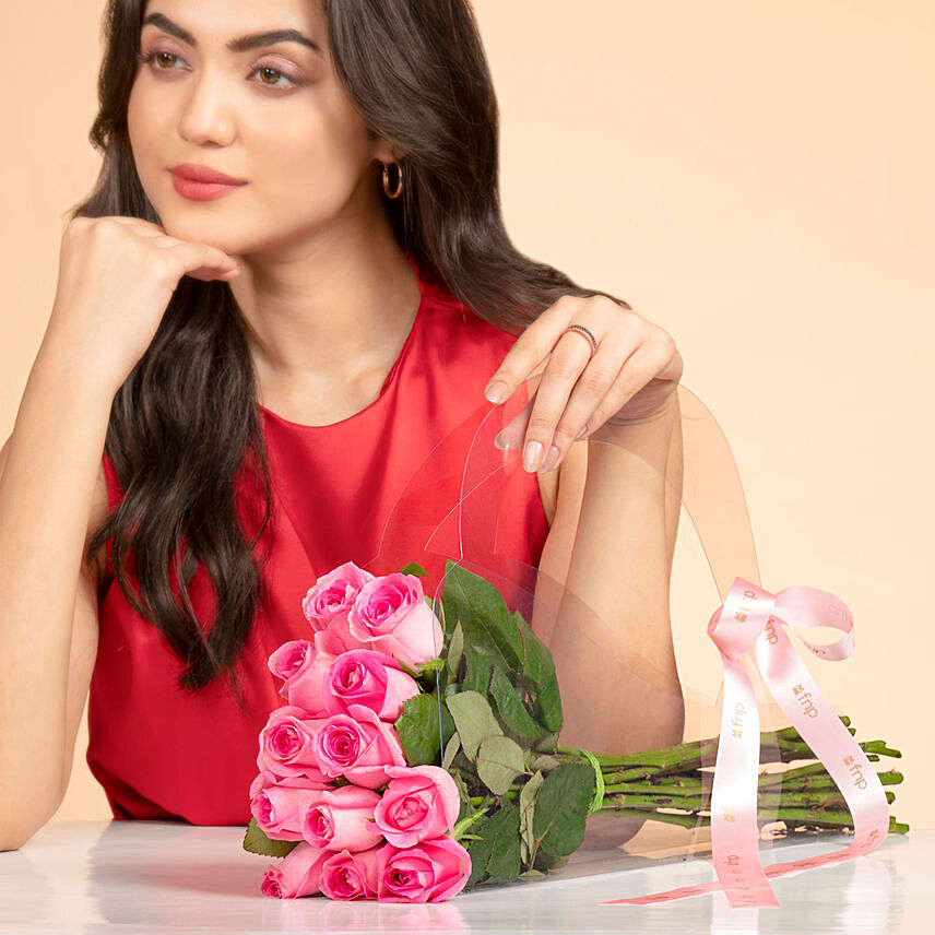 Aqua Pink Rose Elegance: All Types of Flowers