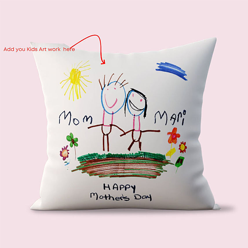 Mothers Day Children Art Cushion: 