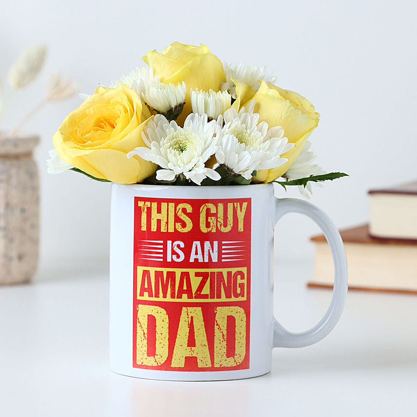Dads Special Rose Mug: 