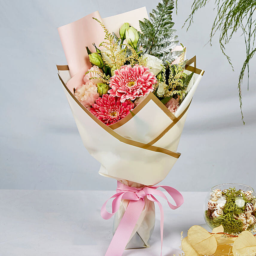 Dignified Mixed Flowers Bouquet: Flowers