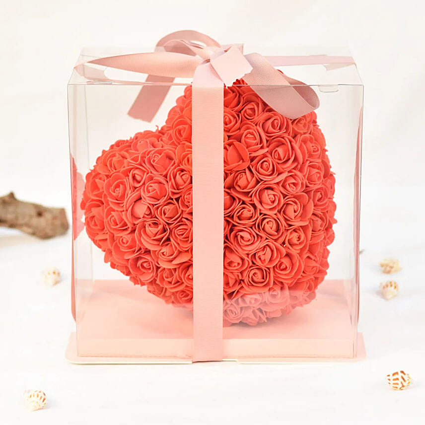 Heartshape Artificial Rose Arrangement: 