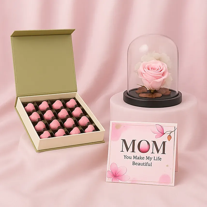 Mothers Day Forever Rose and Chocolates Bundle: Mother's Day Bundle Deals