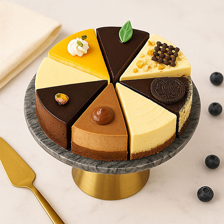 Assorted Cake Slices- 8 Pcs: Same Day Cakes in Singapore