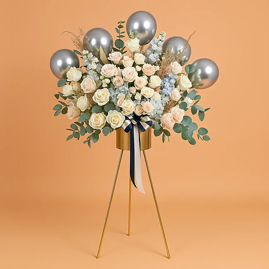 The Flowers & Balloons Stand: Congratulations Flower Stand