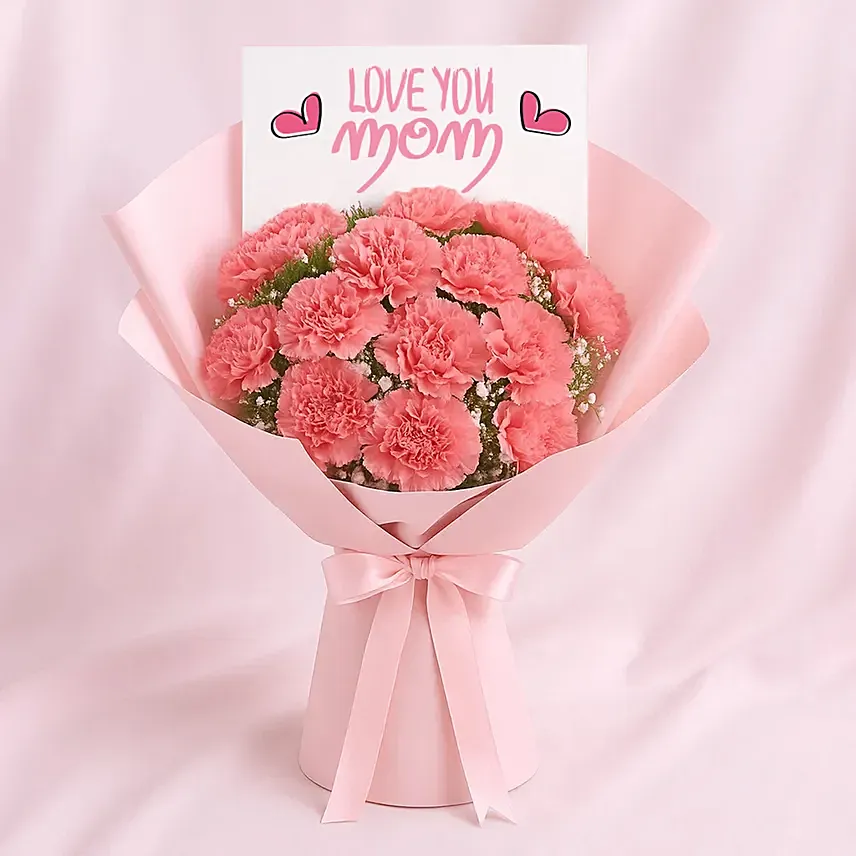 Mothers Love Carnations Bouquet: Flowers