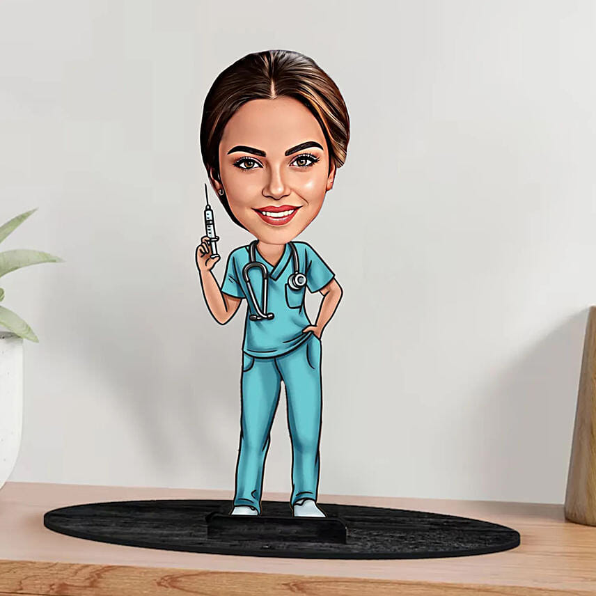 Personalised Nurse Caricature for Her: Nurses Day Gifts Singapore