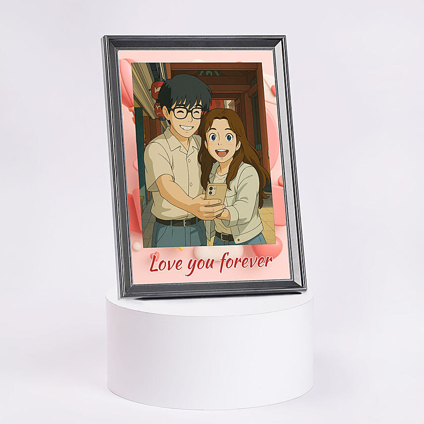 Personalised Ghibli Style Love You Forever Frame: Customized Gifts