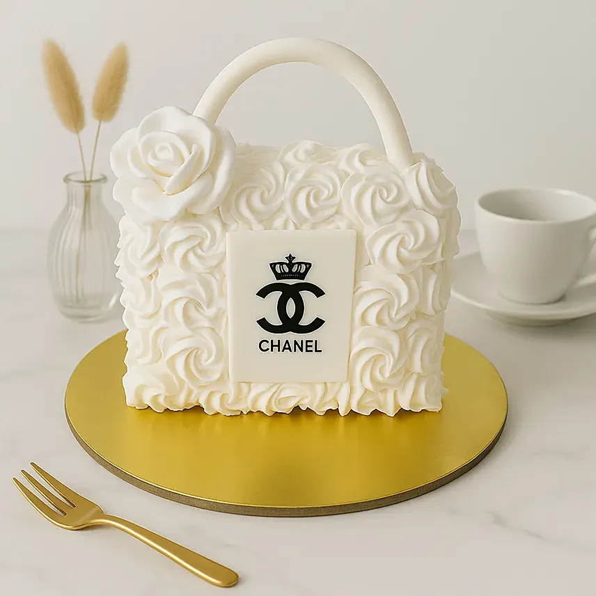 Ivory Petal Purse Cake: Farewell Cakes Singapore