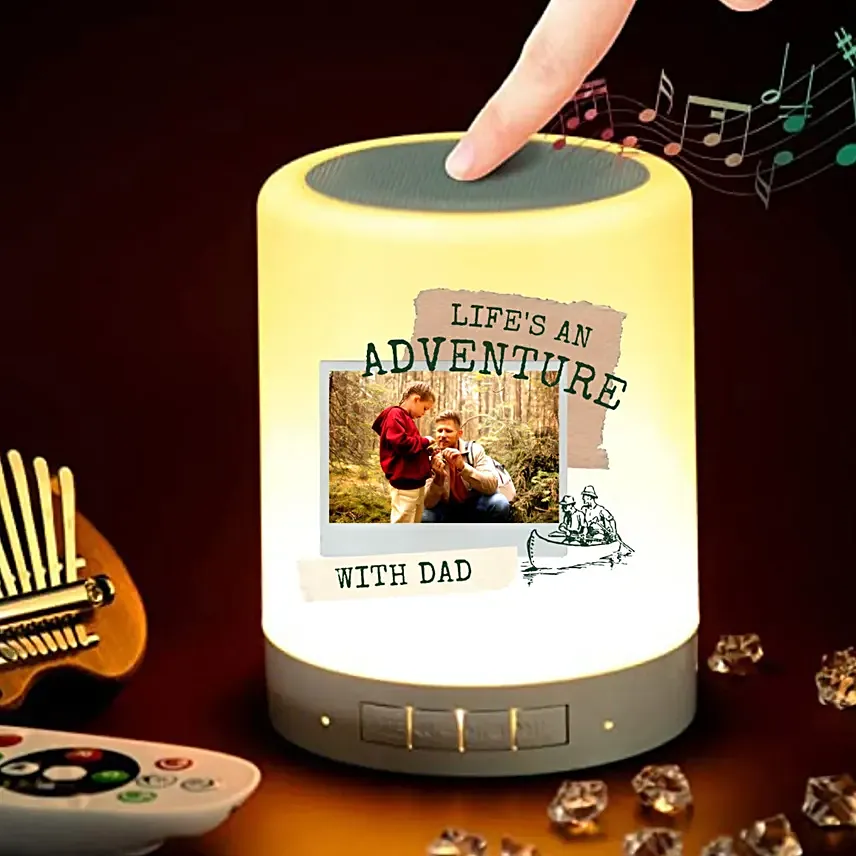 Light Up Dad's Adventures: Personalized Bluetooth Speaker: 