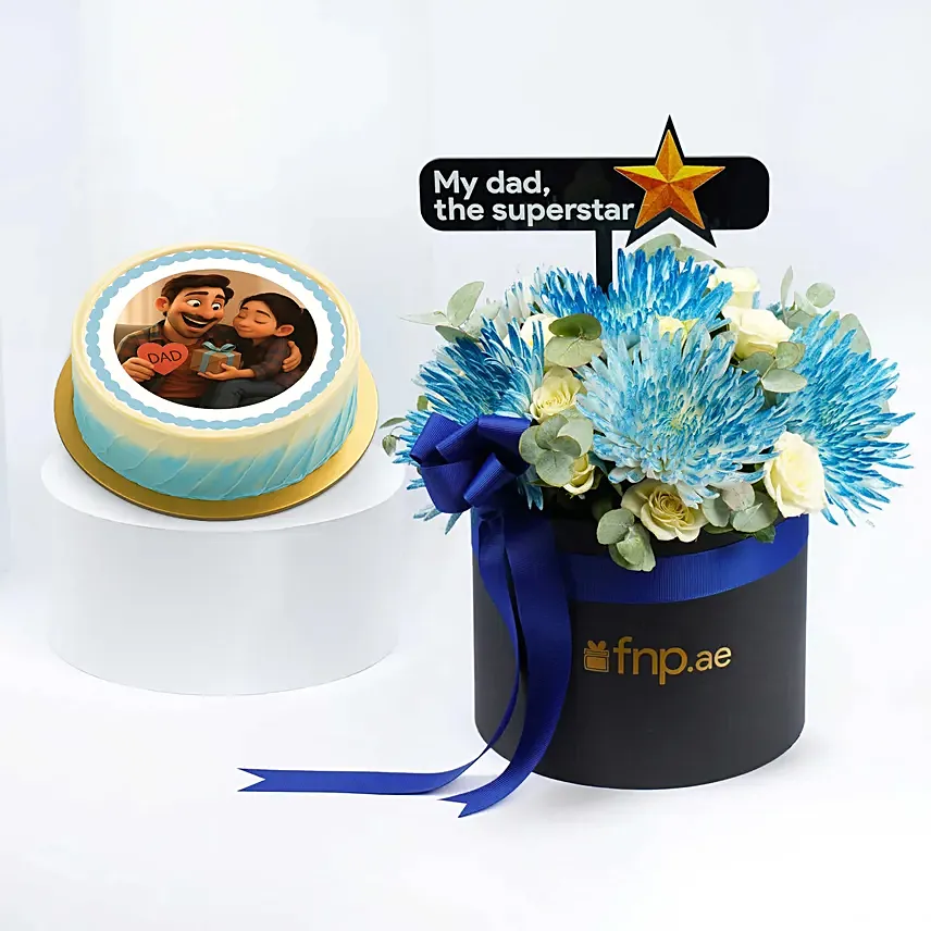 Flowers for Superstar Dad and Fairytale Cartoon Cake: Photo Cakes 