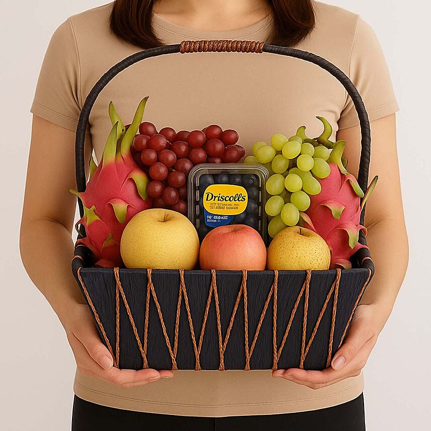 Premium Fruit Basket: Flower Baskets