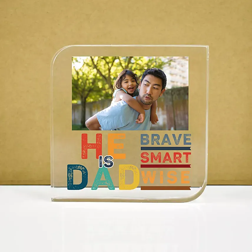 He is Dad Personalized Plaque: Personalised Photo Frames