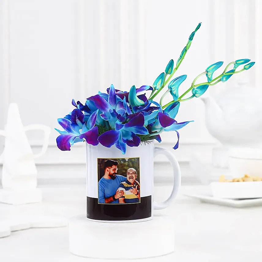 Blooming Love – Orchid Mug for the Best Dad: Orchid Bouquets