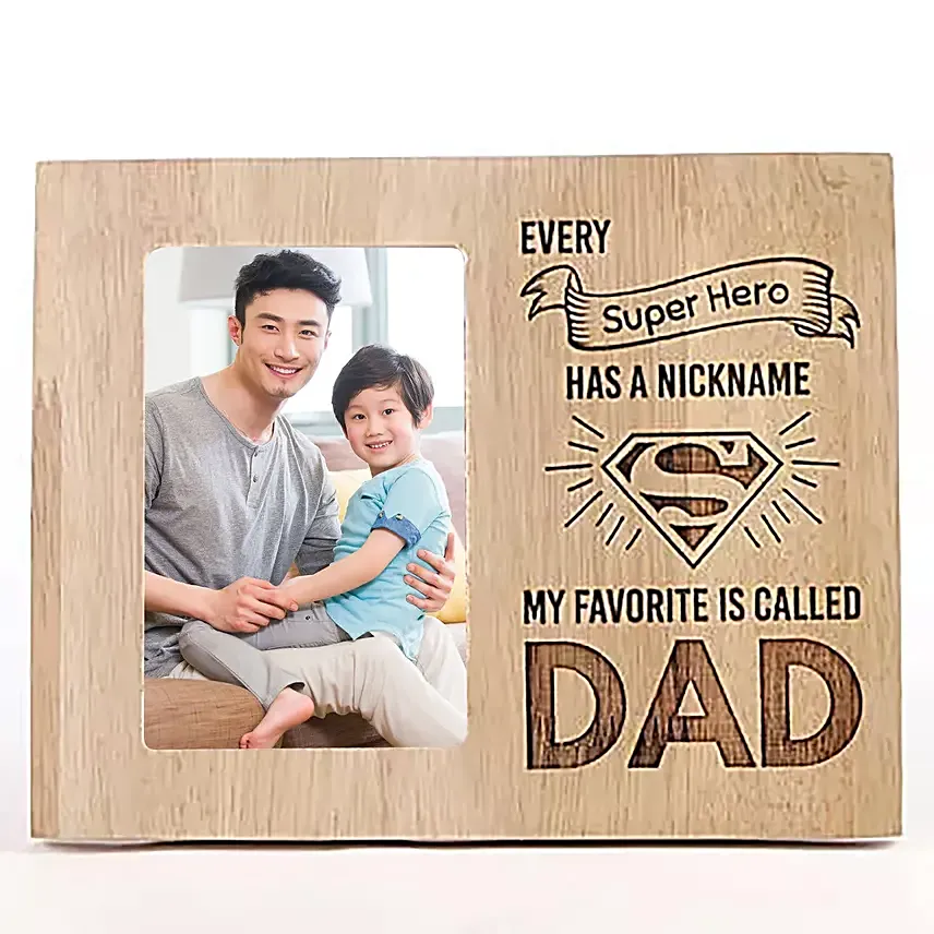 My Dad Is Superhero Personalised Fathers Day Photo Frame: Personalised Photo Frames