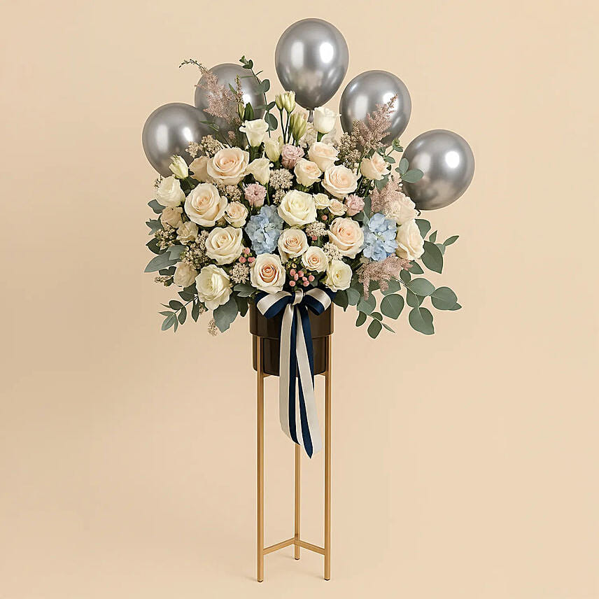 The Flowers & Balloons Stand: Congratulations Flower Stand