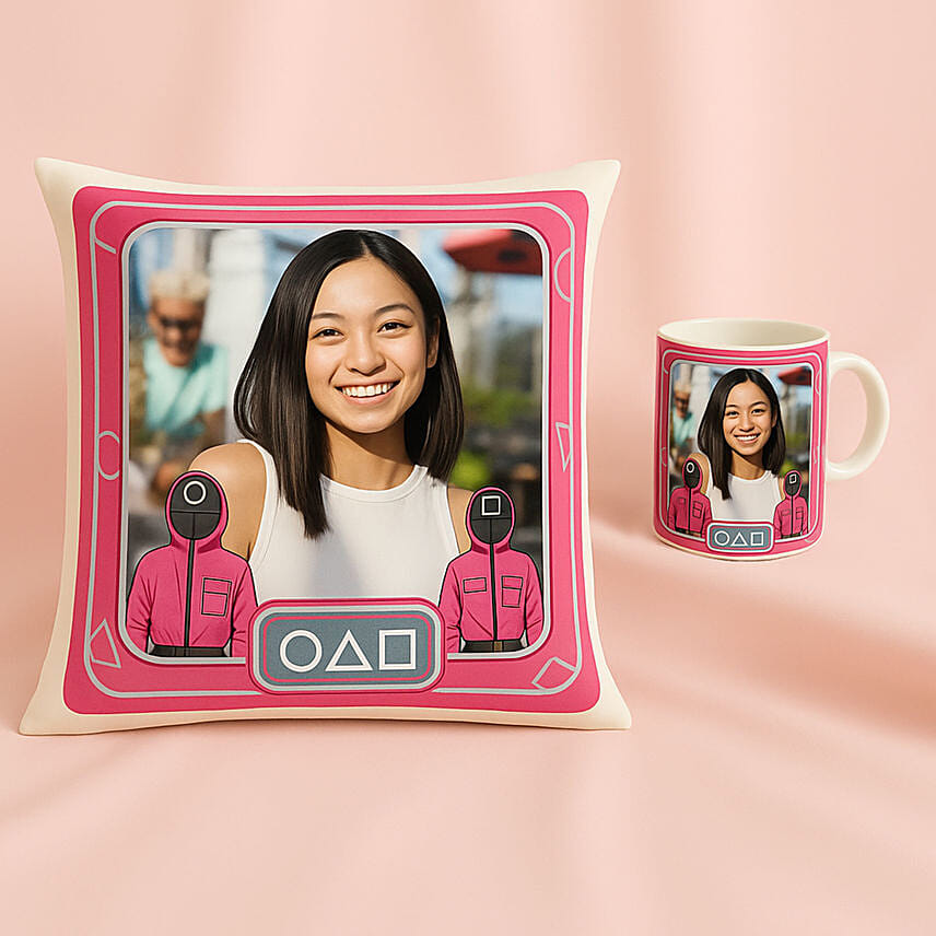 Game Ready Personalised Cushion and Mug: Personalised Combos