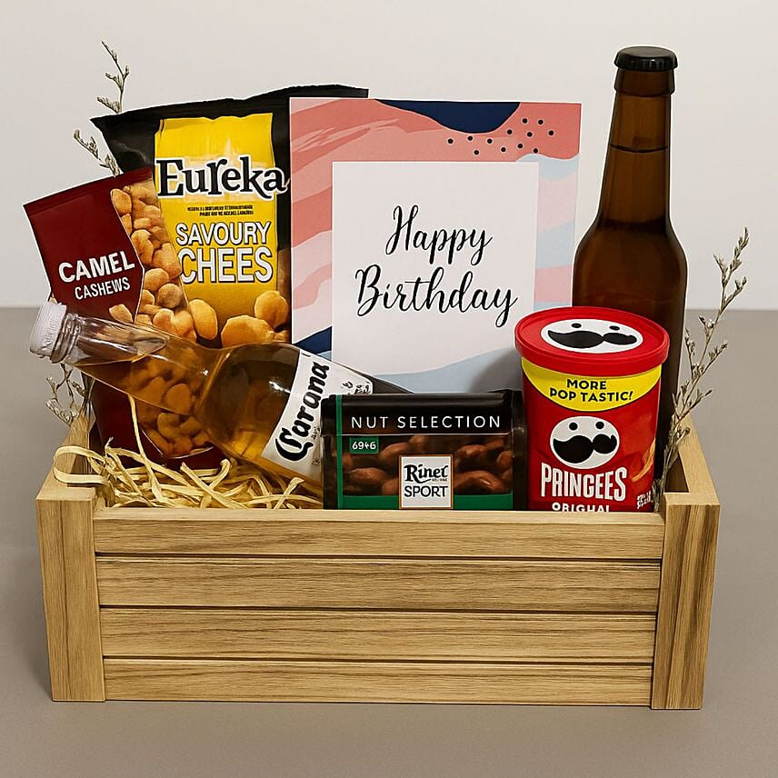 Birthday Wishes Eat & Sip Hamper: Wine Hampers