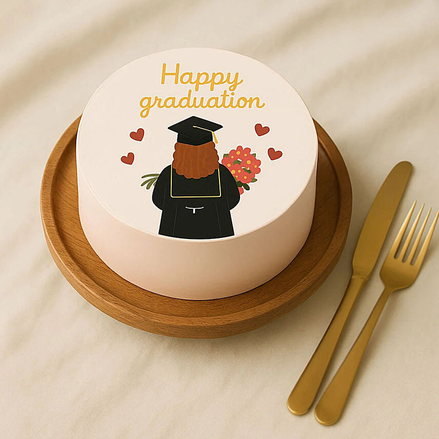 Velvety Graduation Cake for Her: New Arrival Products