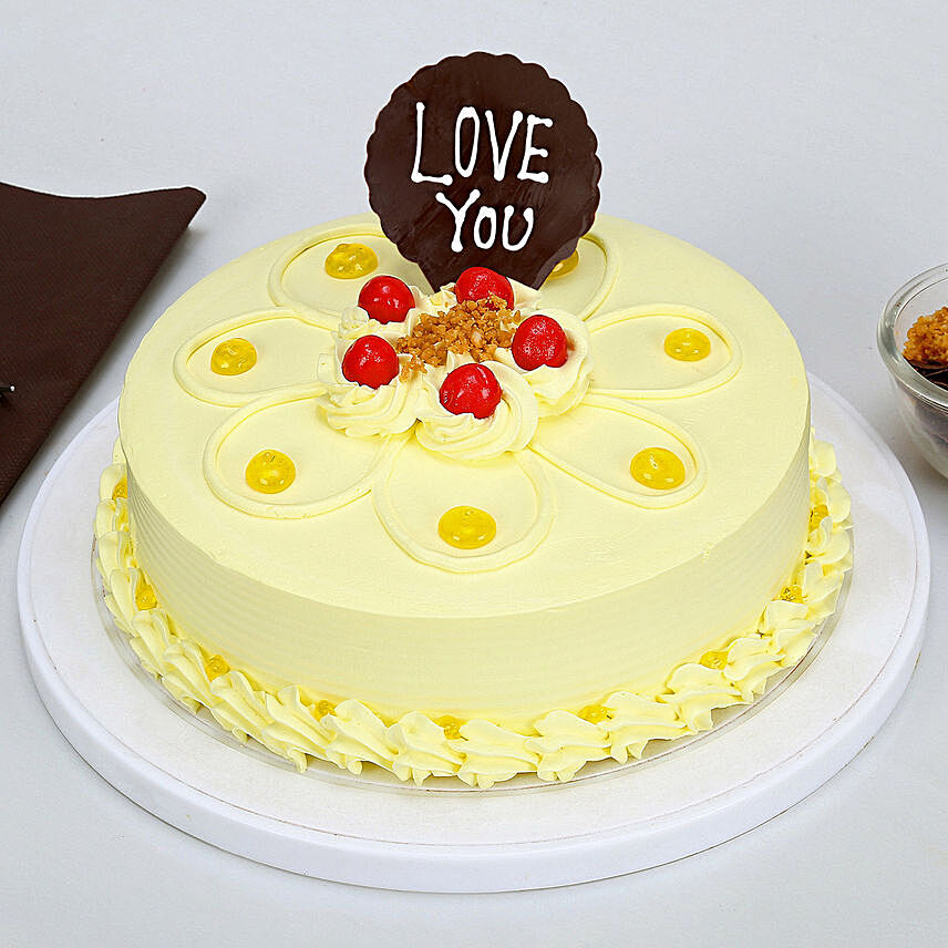 Love You Valentine Butterscotch Cake Half Kg: Gift Delivery PH