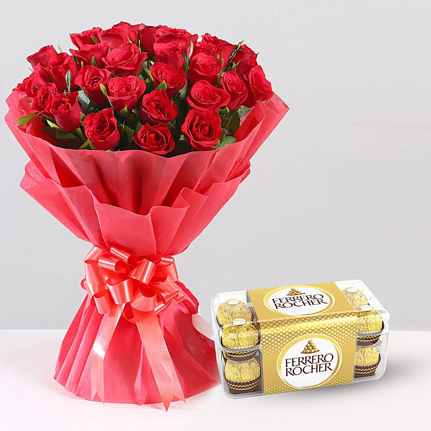 36 Roses And 16Pcs Ferrero Chocolate: Send Gifts to Philippines