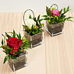 Set Of 3 Flower Vase Arrangements