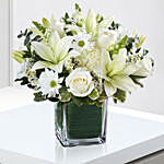 Beautiful White Flowers Vase