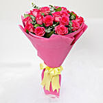 20 Ravishing Dark Pink Roses Bouquet