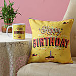 Printed Birthday Mug & Cushion Combo