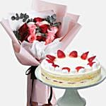 Delightful Roses & Strawberry Shortcake