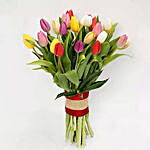 Twenty Five Vibrant Tulips Bunch