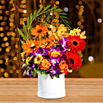 Gleaming Mixed Flowers Arrangement