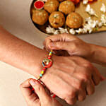 Sneh Aesthetic Colourful Pearls Rakhi