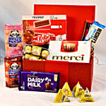 Delightful Treats Red Leather Basket